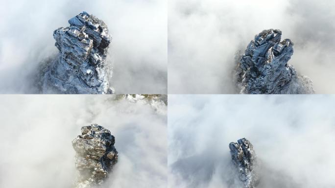 梵净山 红云金顶雪景 延时摄影 云海