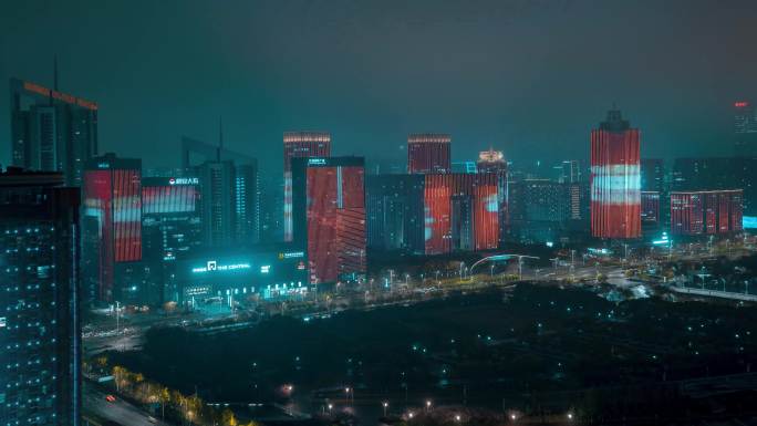 南京_河西新城CBD_夜景延时