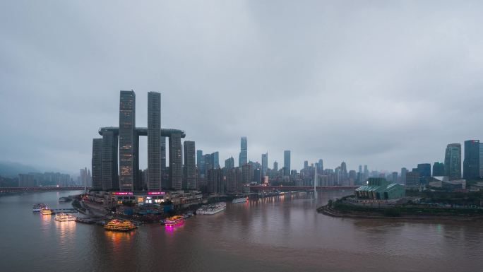 重庆大剧院_朝天门来福士_重庆两江交汇