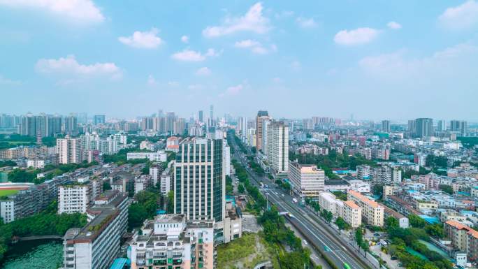 广州_城镇_新港中路_天空白云延时