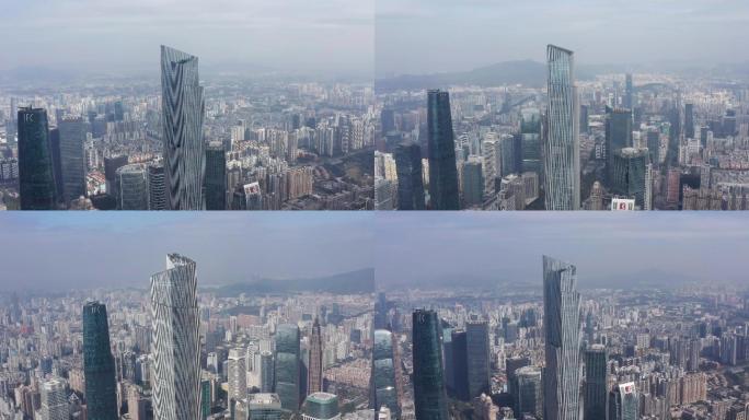 广州_珠江新城地标建筑群航拍
