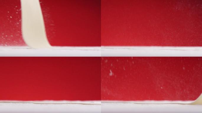 面条韧性创意展示（红底）