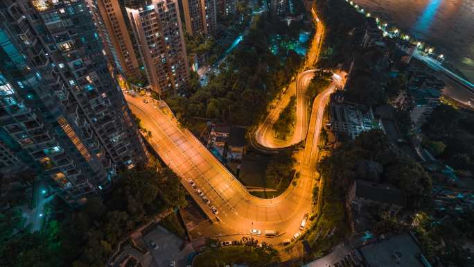 重庆_慈云路夜景_重庆道路_夜景