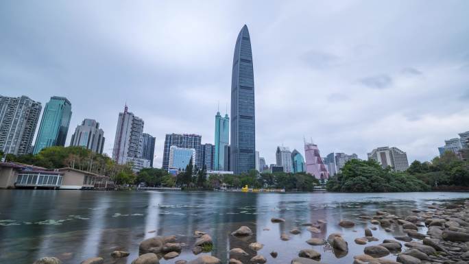 深圳_京基一百_荔枝公园_天空云流延时