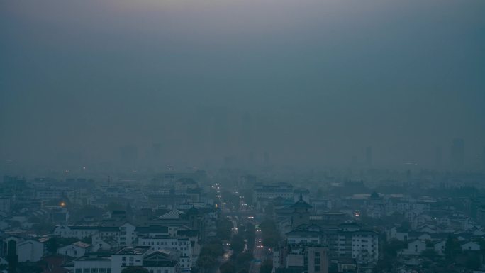 苏州_江苏苏州日出_夜转日延时