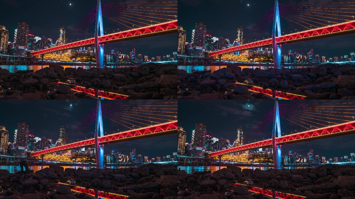 重庆_重庆千厮门嘉陵江大桥夜景