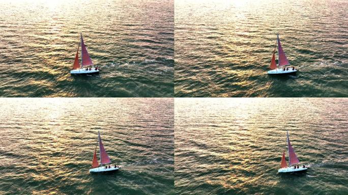 帆船海上航行素材
