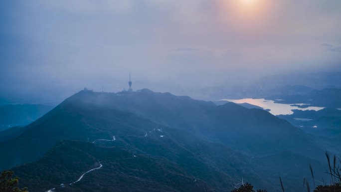 深圳_梧桐山_风景云流延时