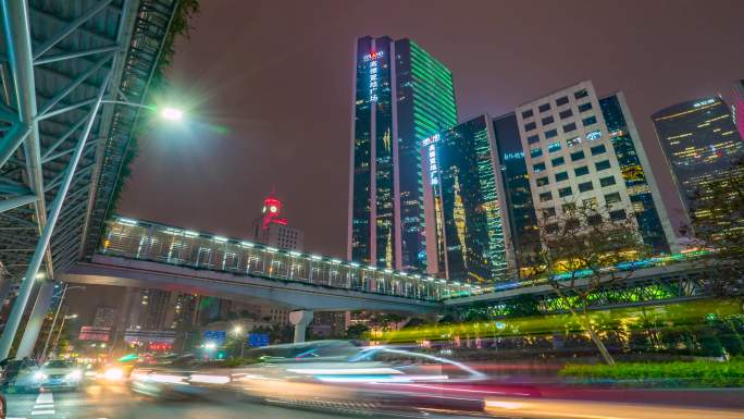 广州_高德置地夜景_车流_大范围延时