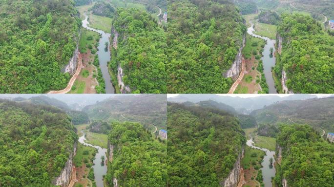 静静地流淌在乡间的溪流中