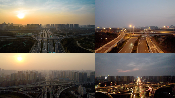 大气郑州城市发展立交桥
