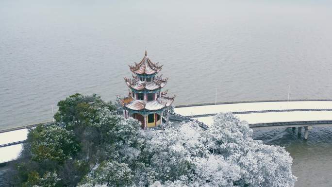 唯美昆明雪景视频