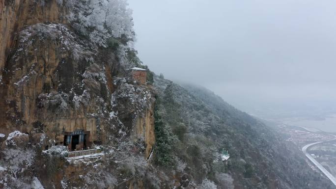 昆明西山龙门雪景