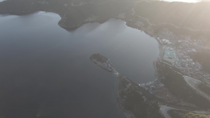 泸沽湖里格半岛航拍4k