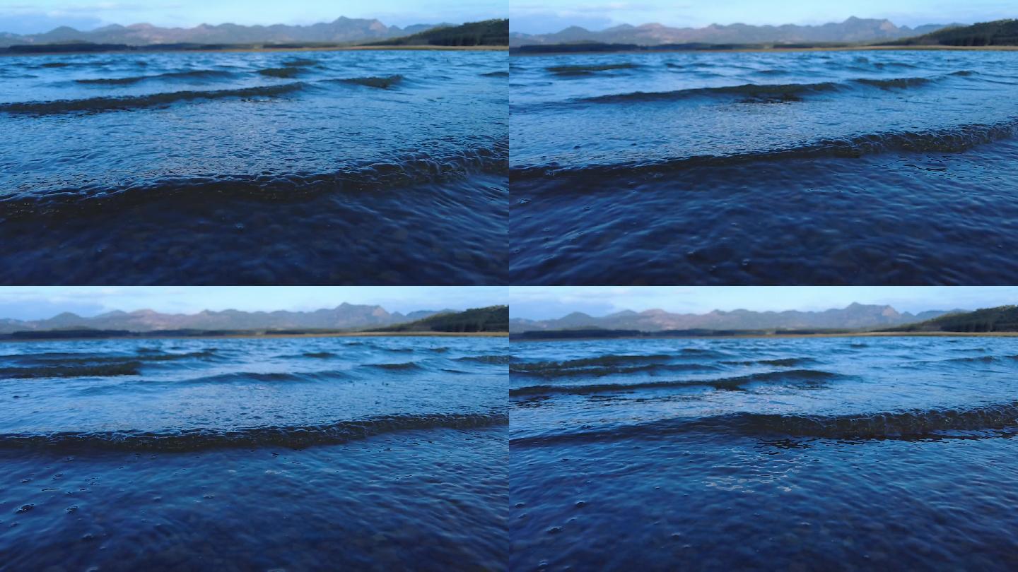 水面 湖面 蓝色 波浪