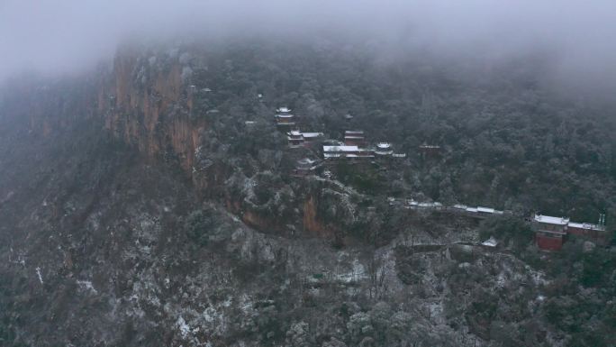 昆明西山雪景