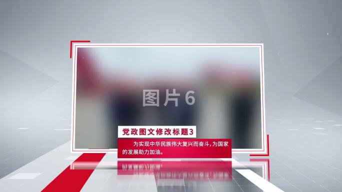 红色党政党建领导视察单图片展示AE模板