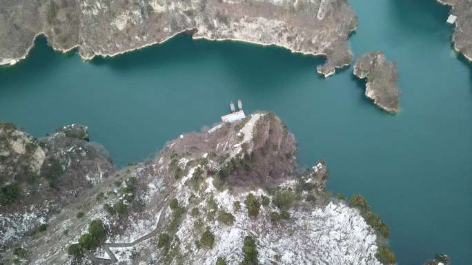 峰林峡雪景航拍