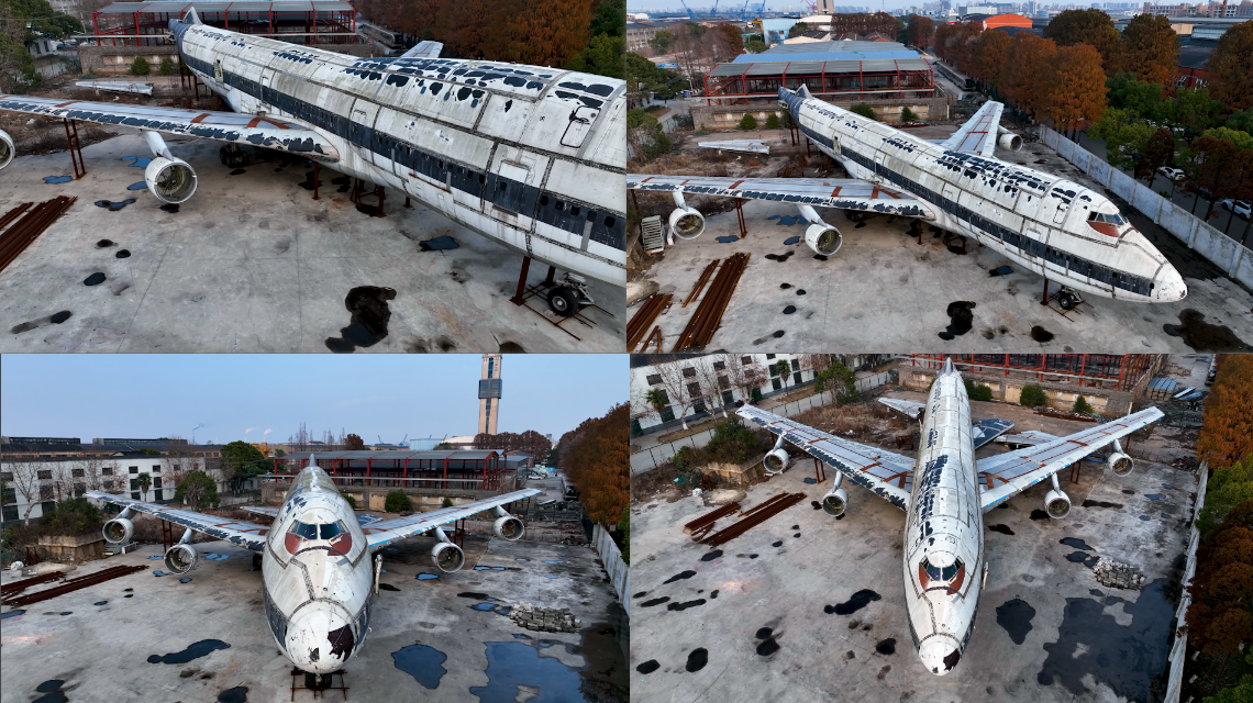 【4K60帧】上海废弃废旧飞机航拍