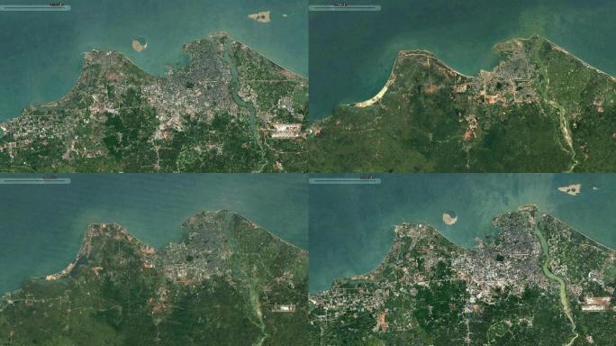 海口市卫星地图变化1984-2020