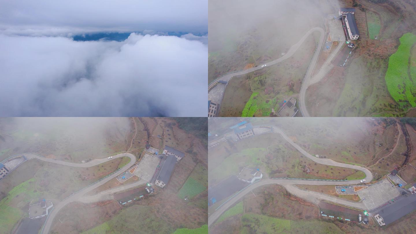 云雾中的乡村公路