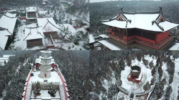 焦作巡返大圆通寺雪景航拍