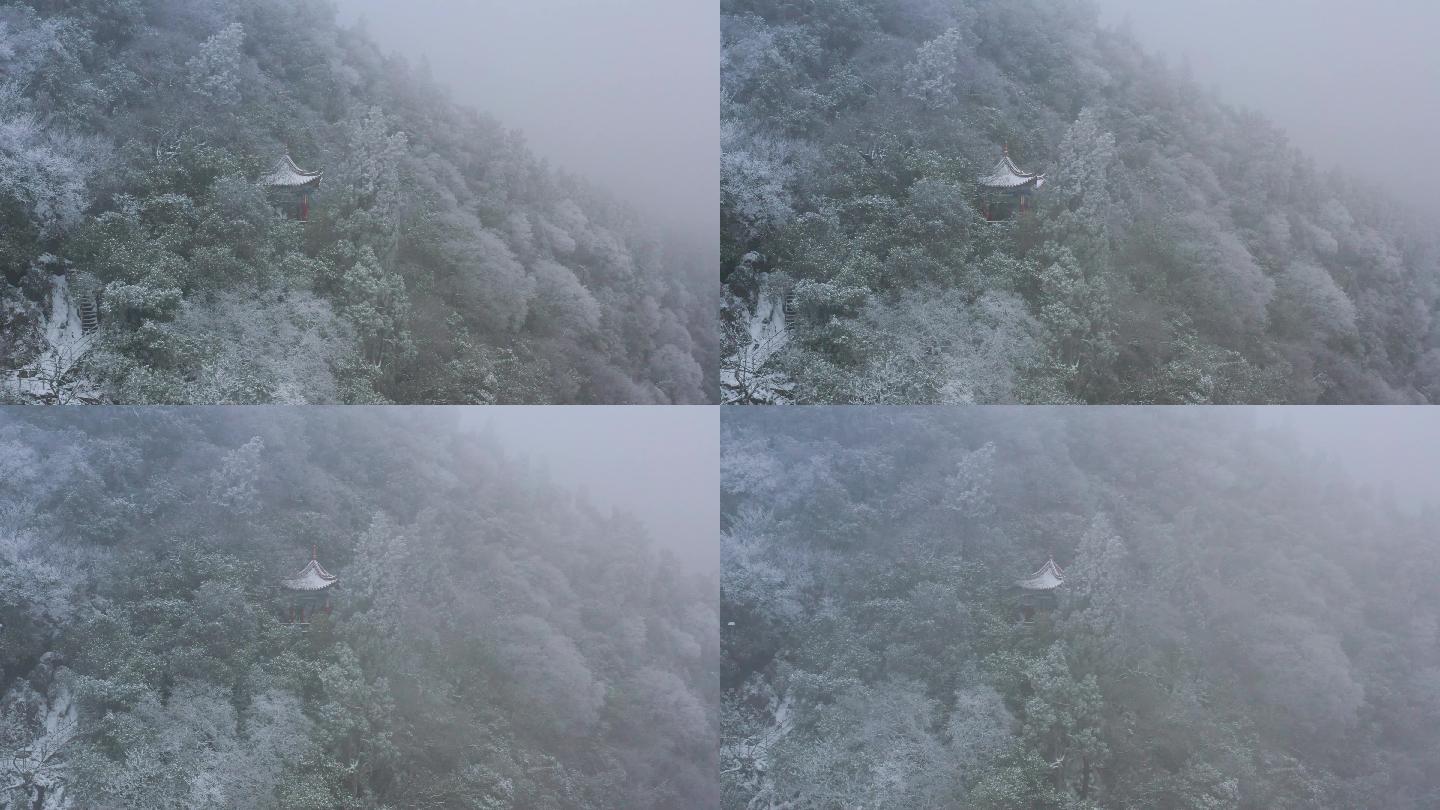 昆明西山雪景雾淞