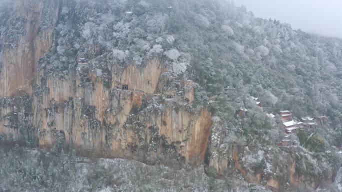 昆明西山雪景航拍