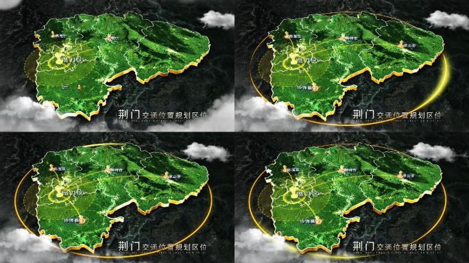 【荆门地图】荆门区位地图AE模板