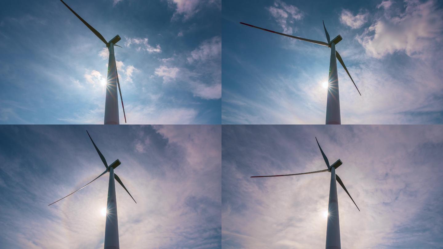 【4K】风力发电机延时摄影