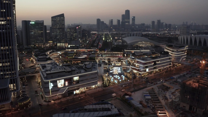 前滩太古里商场航拍夜景