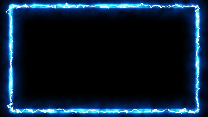 蓝色闪电框视频框-带通道5