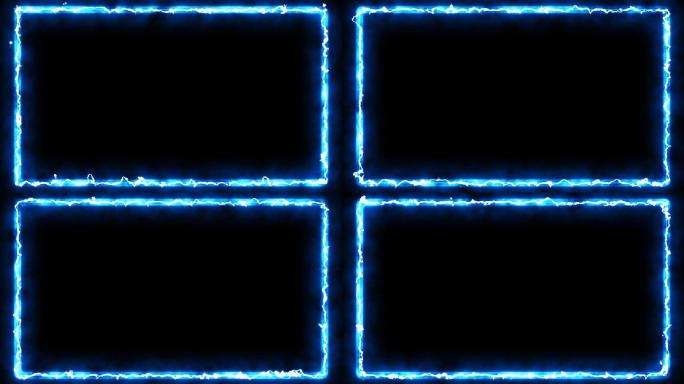 蓝色闪电框视频框-带通道5