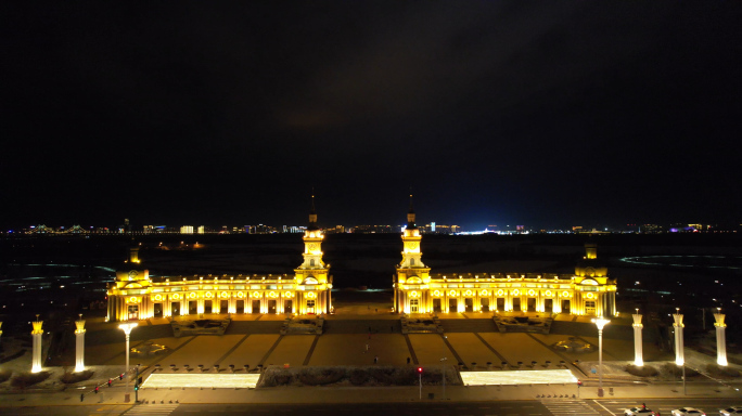 哈尔滨群力音乐公园夜景