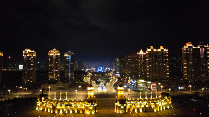 哈尔滨群力音乐公园夜景