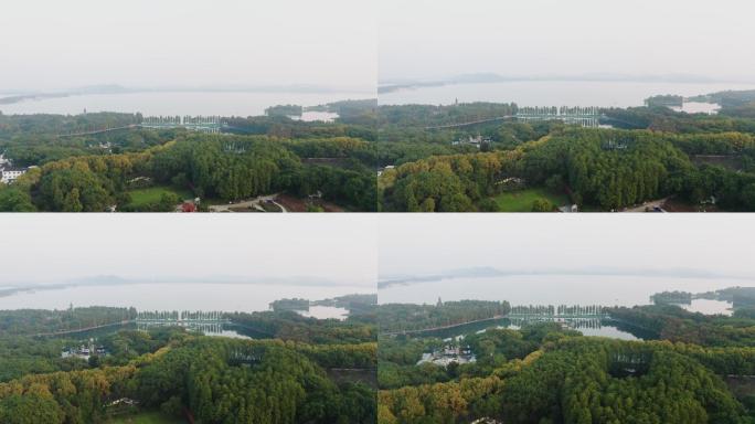 城市航拍 武汉 东湖 自然