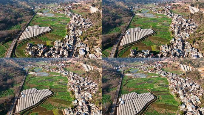 山区村庄与在建高速公路