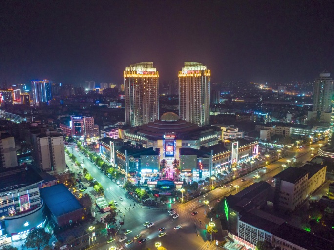 万邦时代航拍夜景延时 实拍 6K