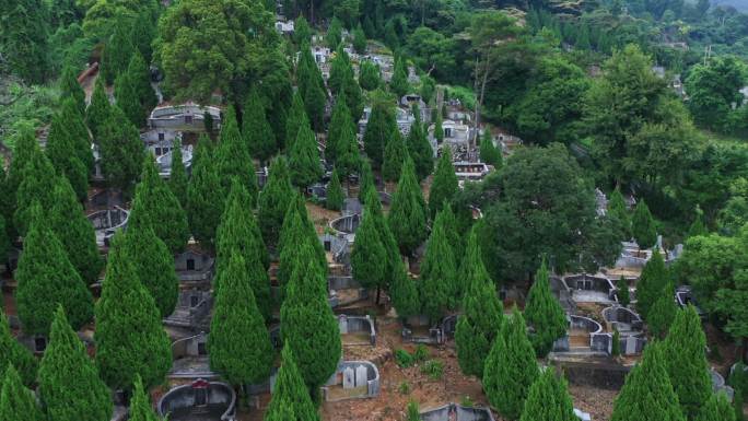 4k航拍墓地 清明祭祖 墓地合集