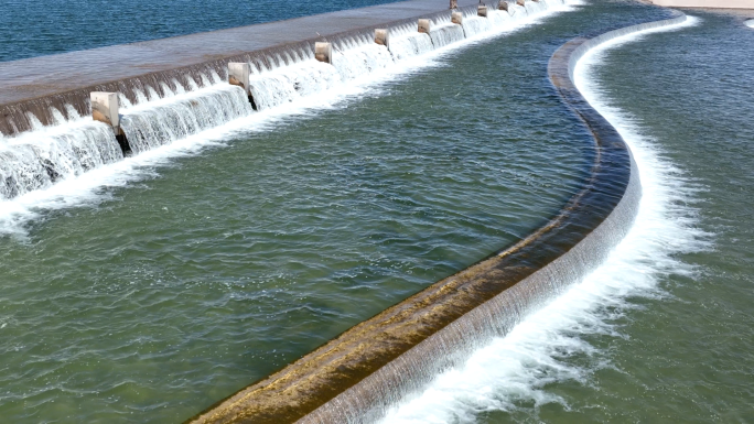 【4K】水浪水流流水水花水利建设