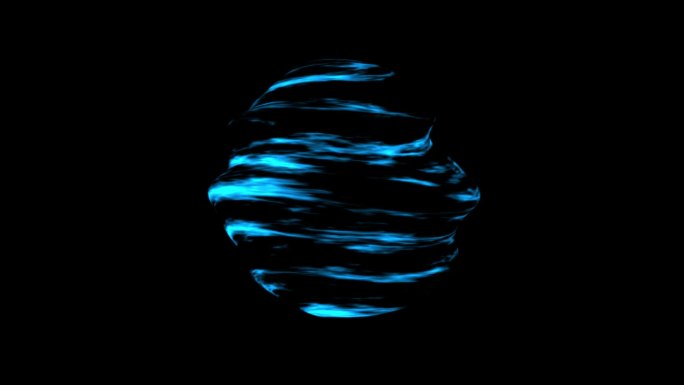 蓝色能量球波动