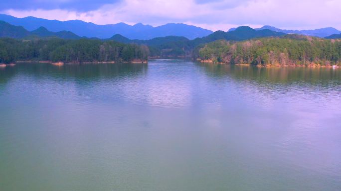 陕西汉中南郑红寺湖前进航拍4K