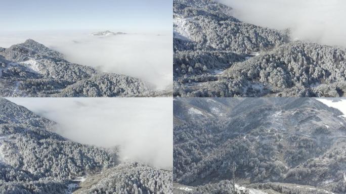 航拍神农架雪景-09