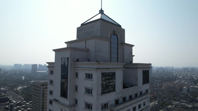 宁波市财政局环绕航拍 鼓楼 高楼