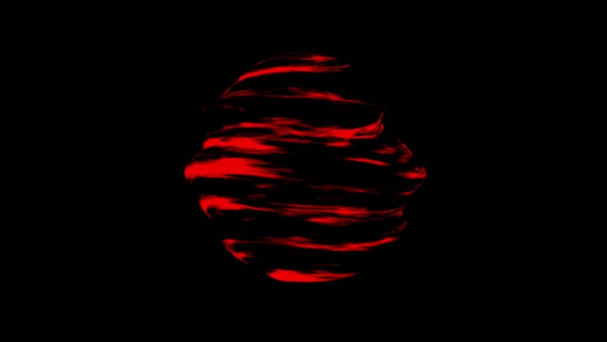 红色能量球汇聚波动