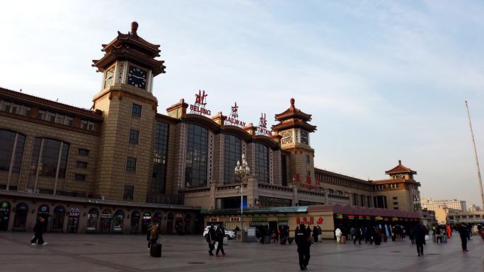 北京站轨迹延时摄影