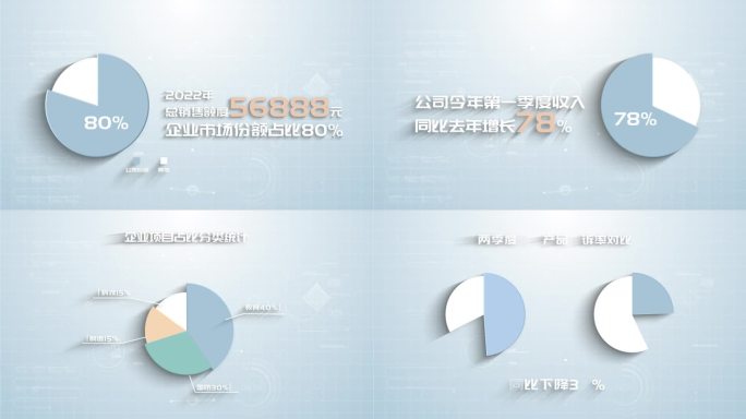 干净饼状图数据展示