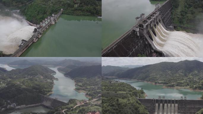 广东枫树坝水库大坝航拍