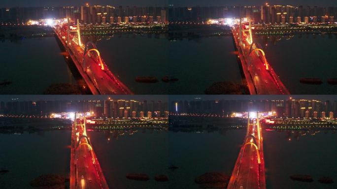 陕西汉中龙岗大桥环绕航拍