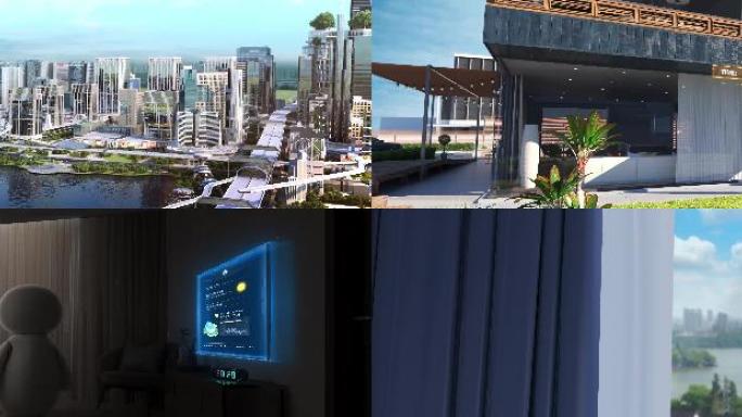3D建模未来世界 科技生活 城市 5K